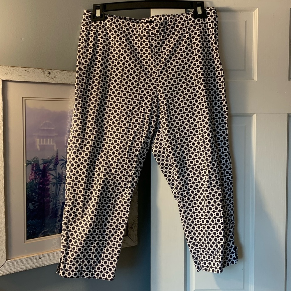 Talbots 10p Cool Pattern Capri Pants. - image 1